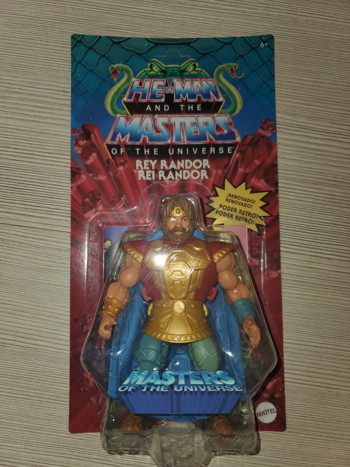 He Man and the MOTU Origins King Randor Mexican/Portuguese card Rey Randor 200x