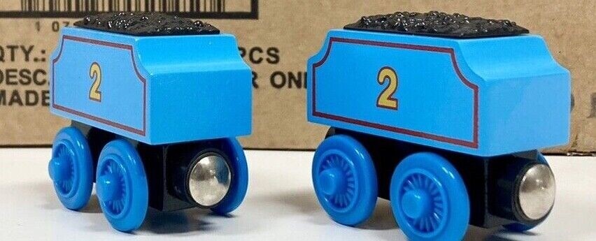 2 Pack “Edward’s Tender” Wooden Magnetic Train Cars Thomas & Friends 2003