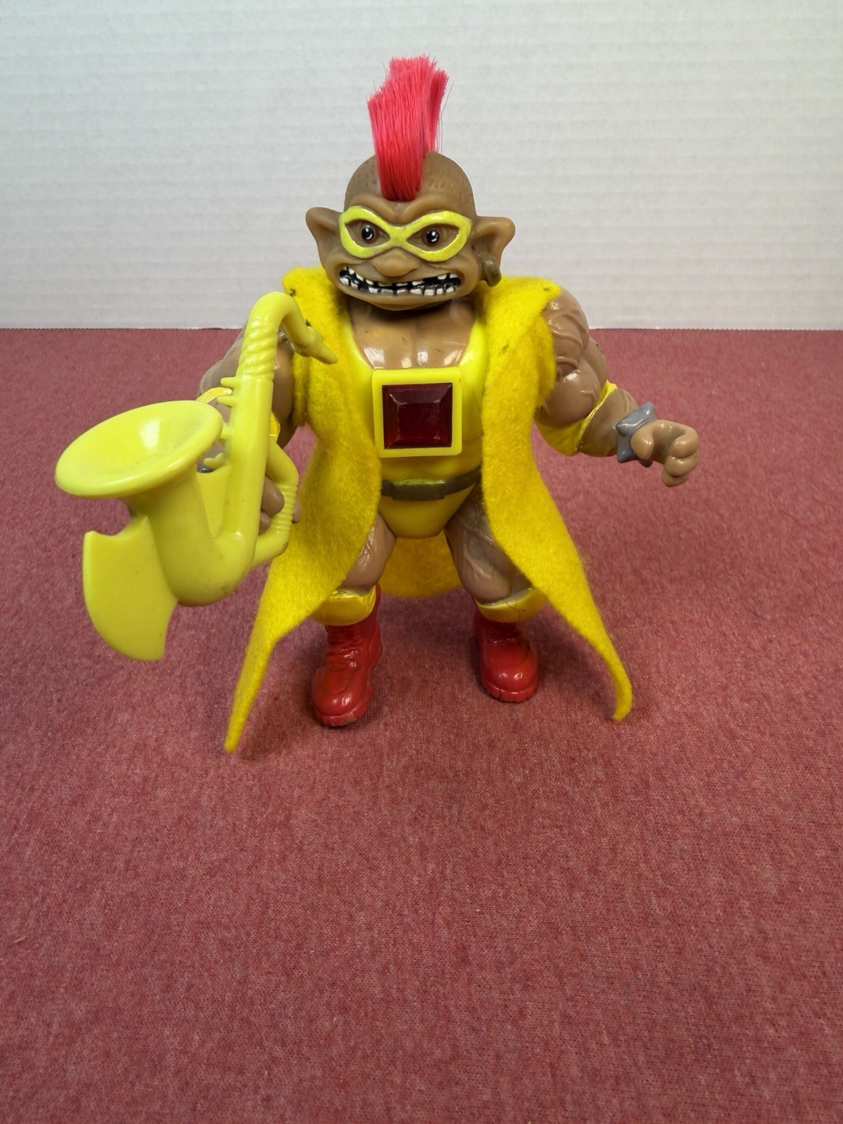 vntg ace novelty 1992 stone protectors chester the wrestler 5&Prime; with yellow robe