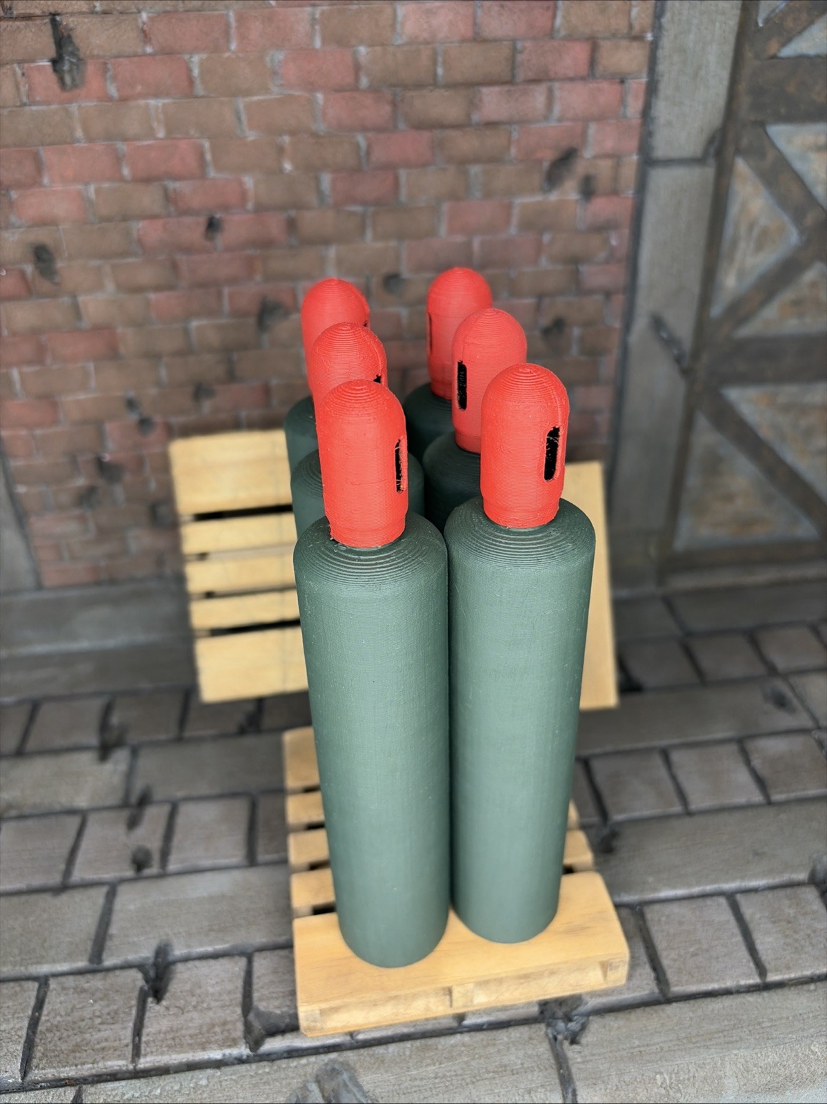 1/6 Scale Ww2 German Welding Supplies Hydrogen Cylinders 1PCS
