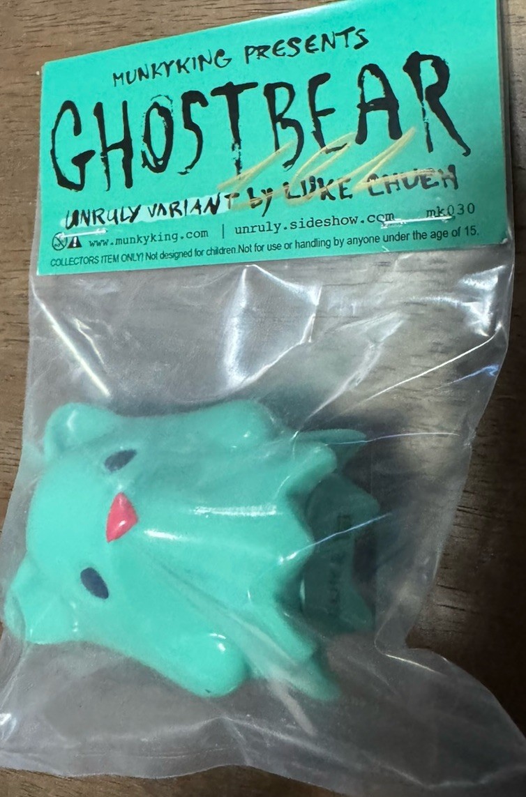 Luke Chueh Ghost Bear Unruly Industries colorway Turquoise SIGNED