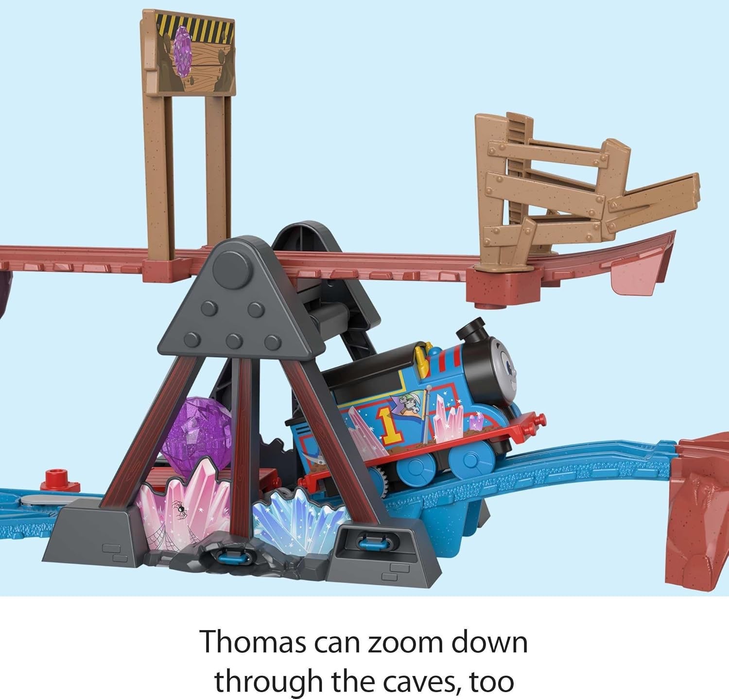 Thomas & Friends Motorized Toy Train Set Crystal Caves Adventure Tipping Bridge