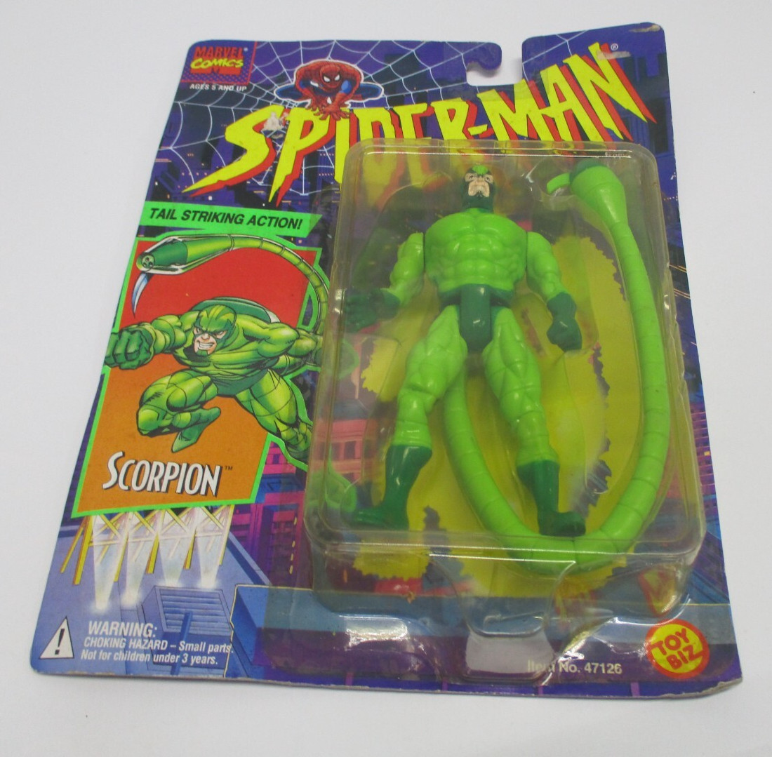 1994 MOC Marvel Comics SPIDER-MAN Scorpion Action Figure TOY BIZ CM3651