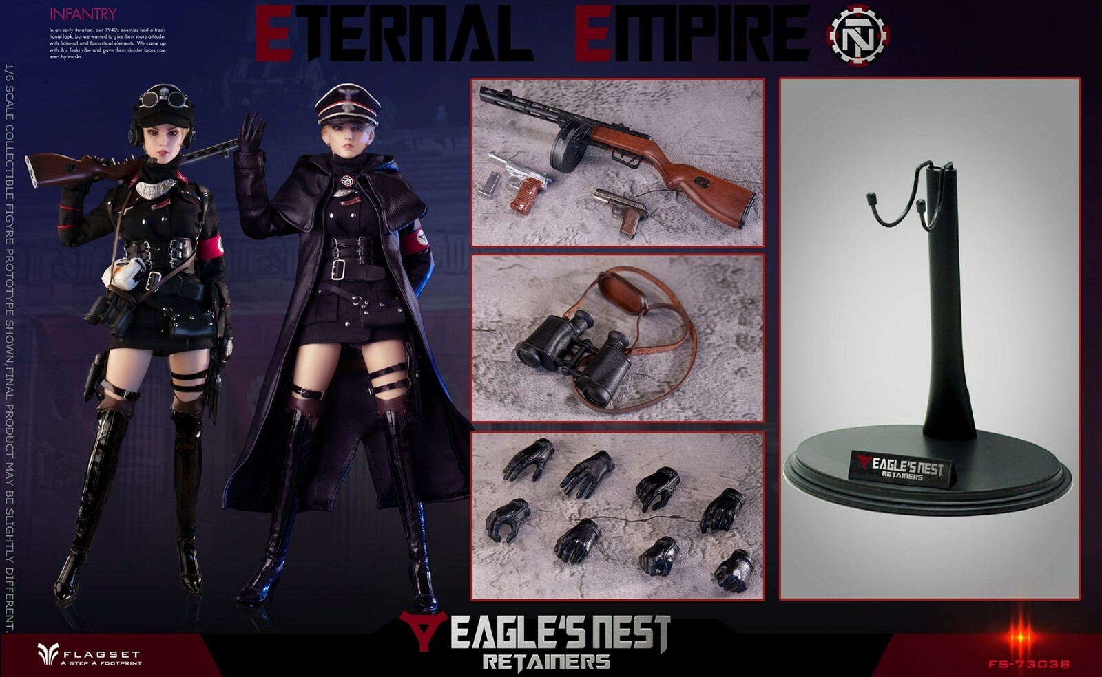 FLAGSET FS-73038 Eternal Empire eagle nest guards – Martina 1/6 Action Figure