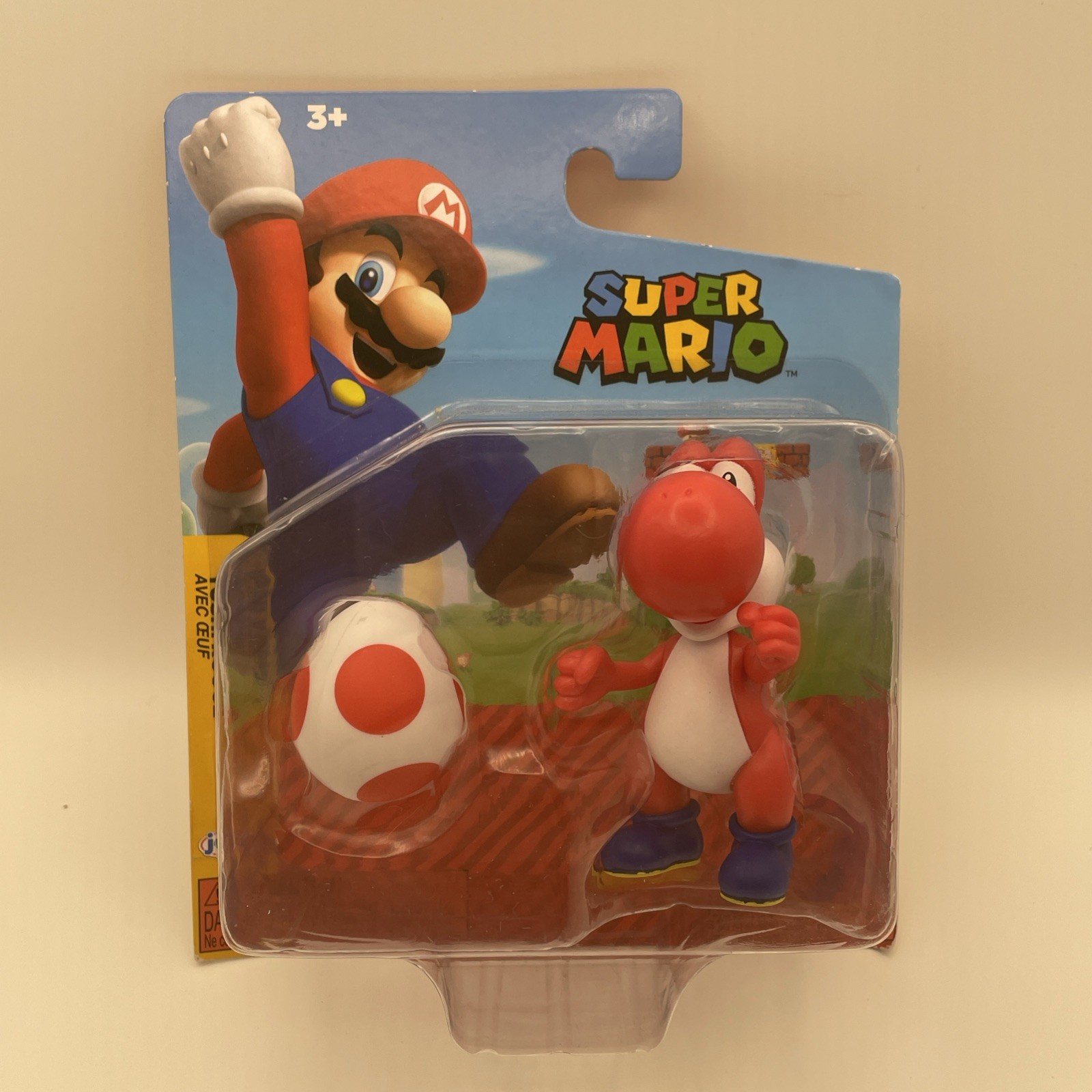 Super Mario RED YOSHI 4&Prime; Figure w/ Egg – Jakks Pacific 2024 Toy – NEW RARE