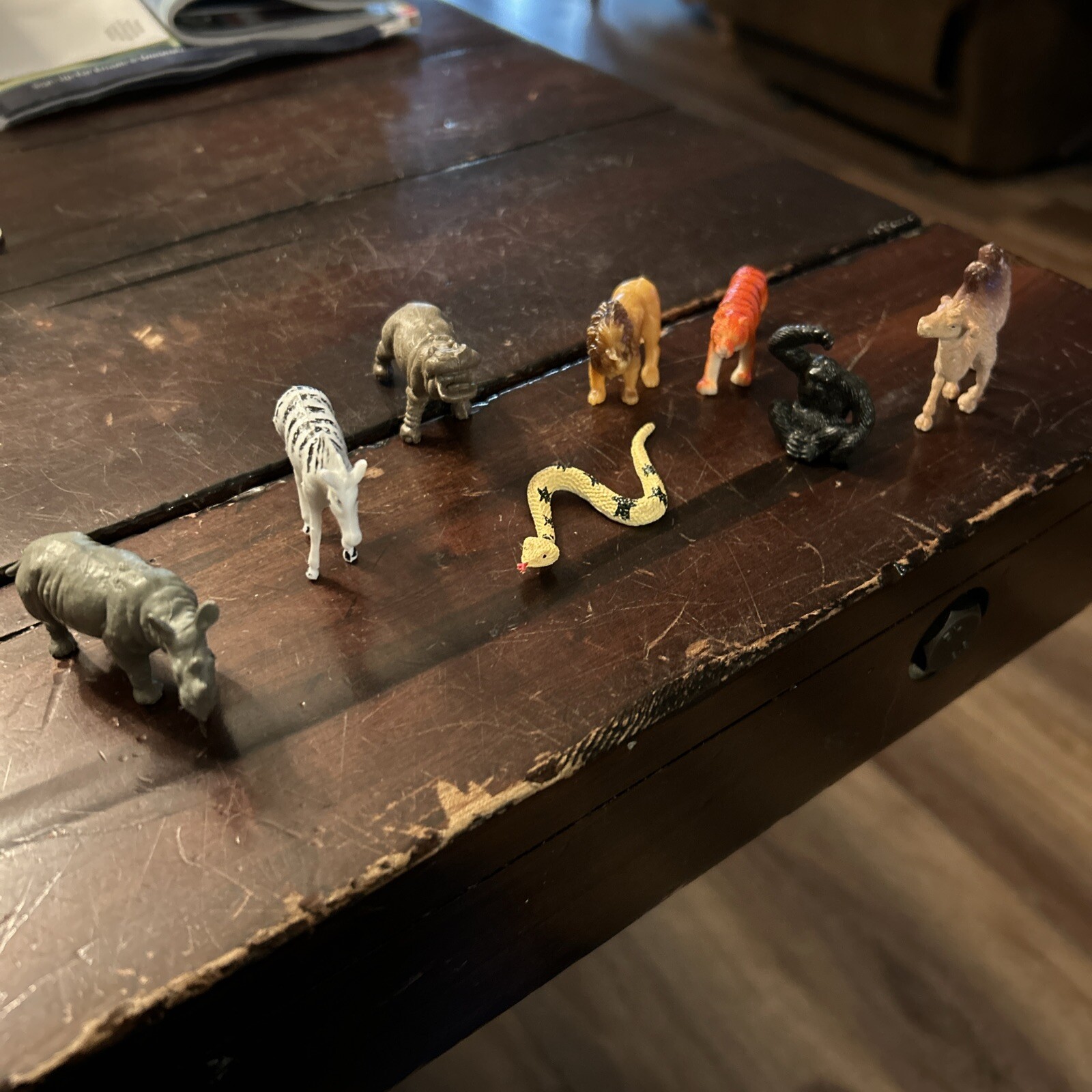 Lot Of 8 Small Animal Figurines – 1 – 1.5 Inches Plastic