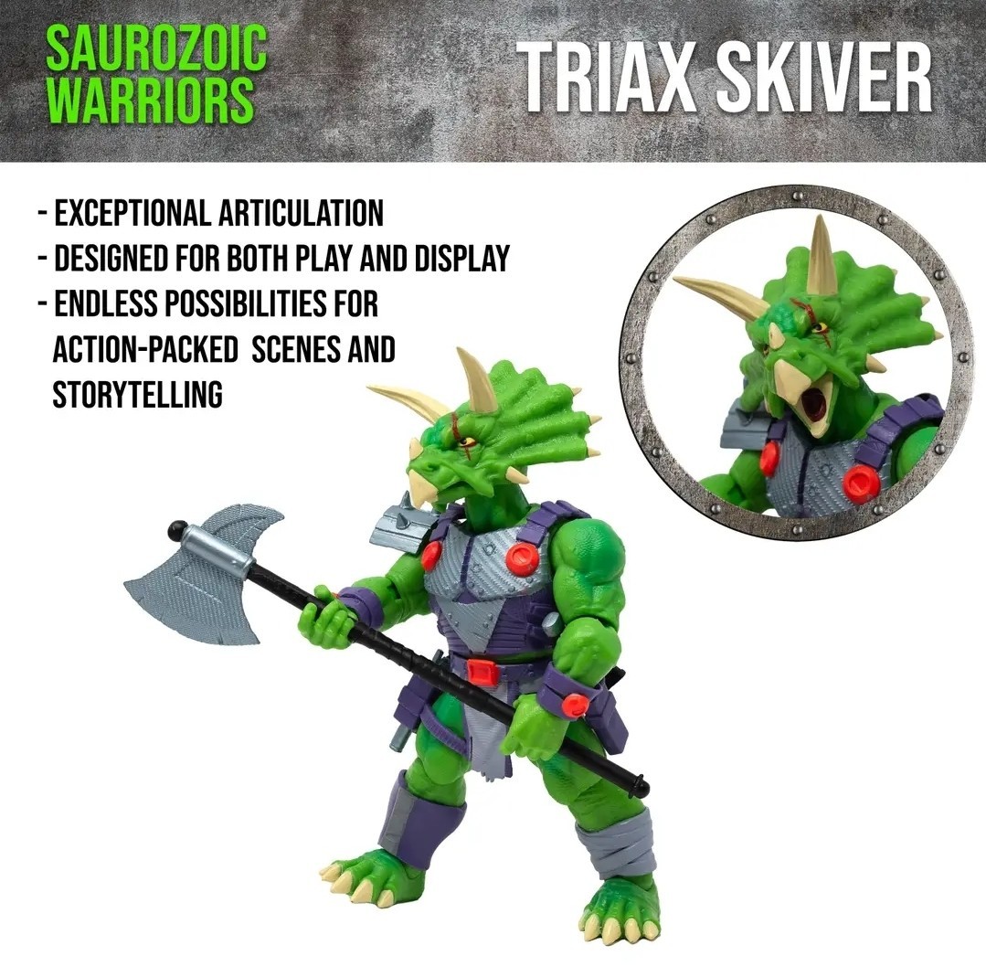 Triax Skiver Boss Fight Studio Saurozoic Warriors Indie Dinosaur Action Figures