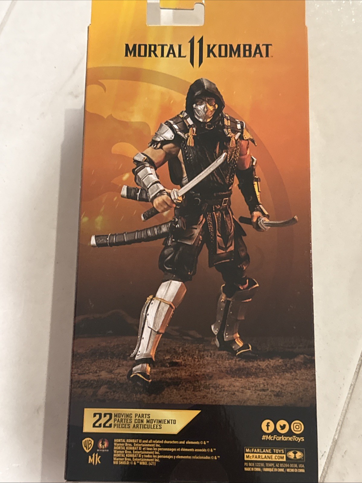 NEW🔥McFarlane Mortal Kombat Scorpion 7&Prime;Exclusive🔥RARE In Shadows BLACK Variant