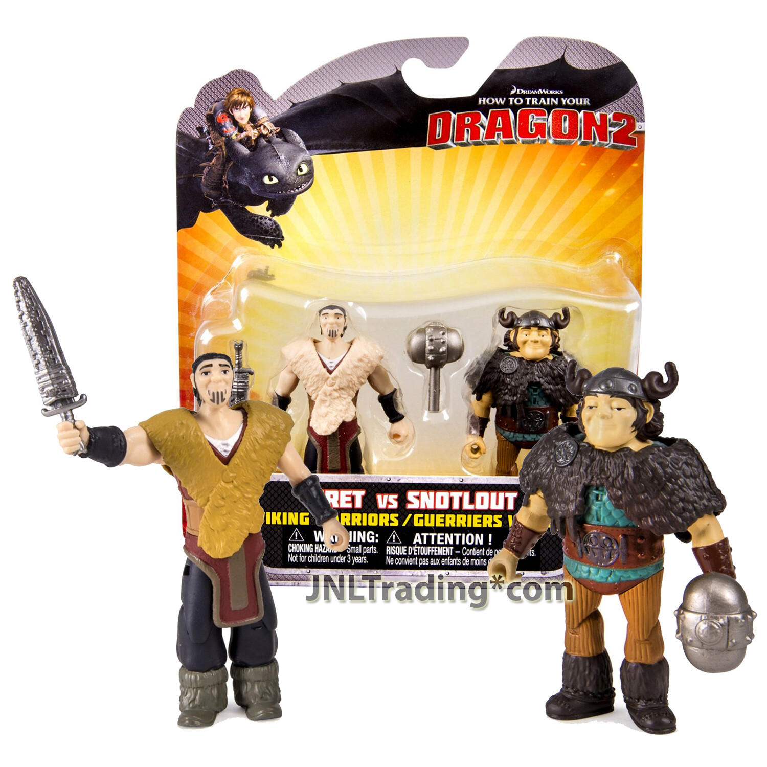 Year 2014 How to Train Your Dragon 2 Viking Warriors 3.5&Prime; Figure ERET & SNOTLOUT