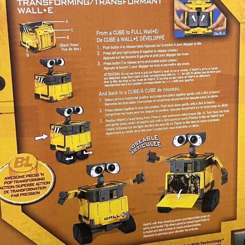 Robot Toy WALL-E Toy Original Transforming Eve Action Figure Model New Gift Kids