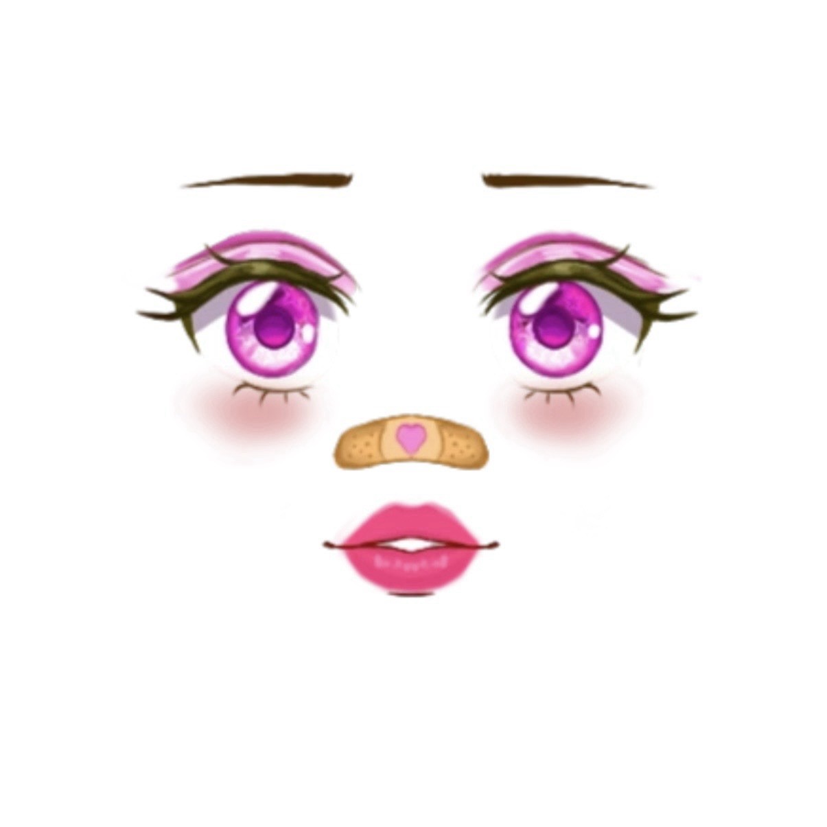 R0BLOX SUPER PINK HEART MAKEUP – FACE CODE – SENT IN EBAY MESSAGES ￼￼
