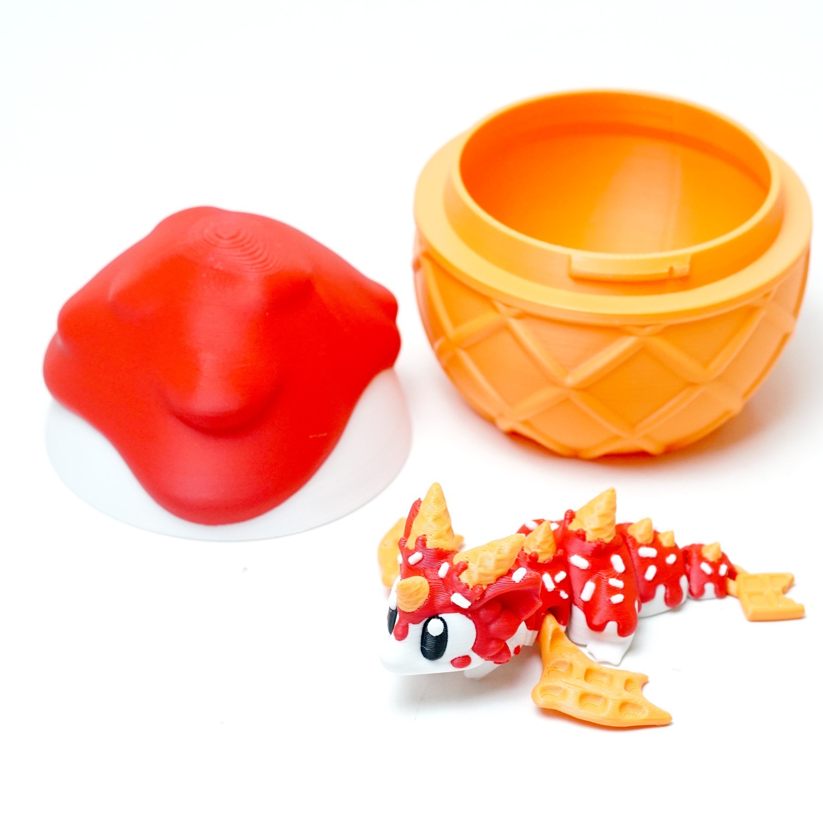 3D Printed Colorful Dragon Egg Model,Articulated Animals Figure,Toys Home Decor