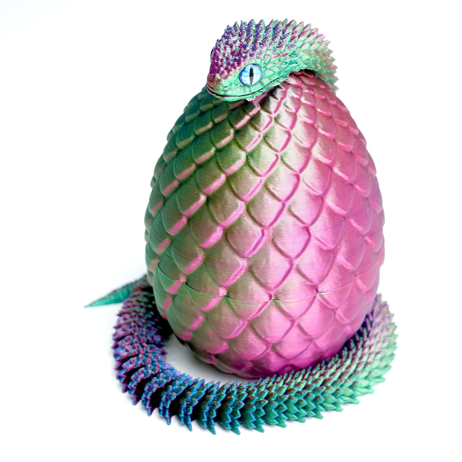 3D Printed Snake Egg Model,Articulated Animals Figure,Fidget Toys Home Decor