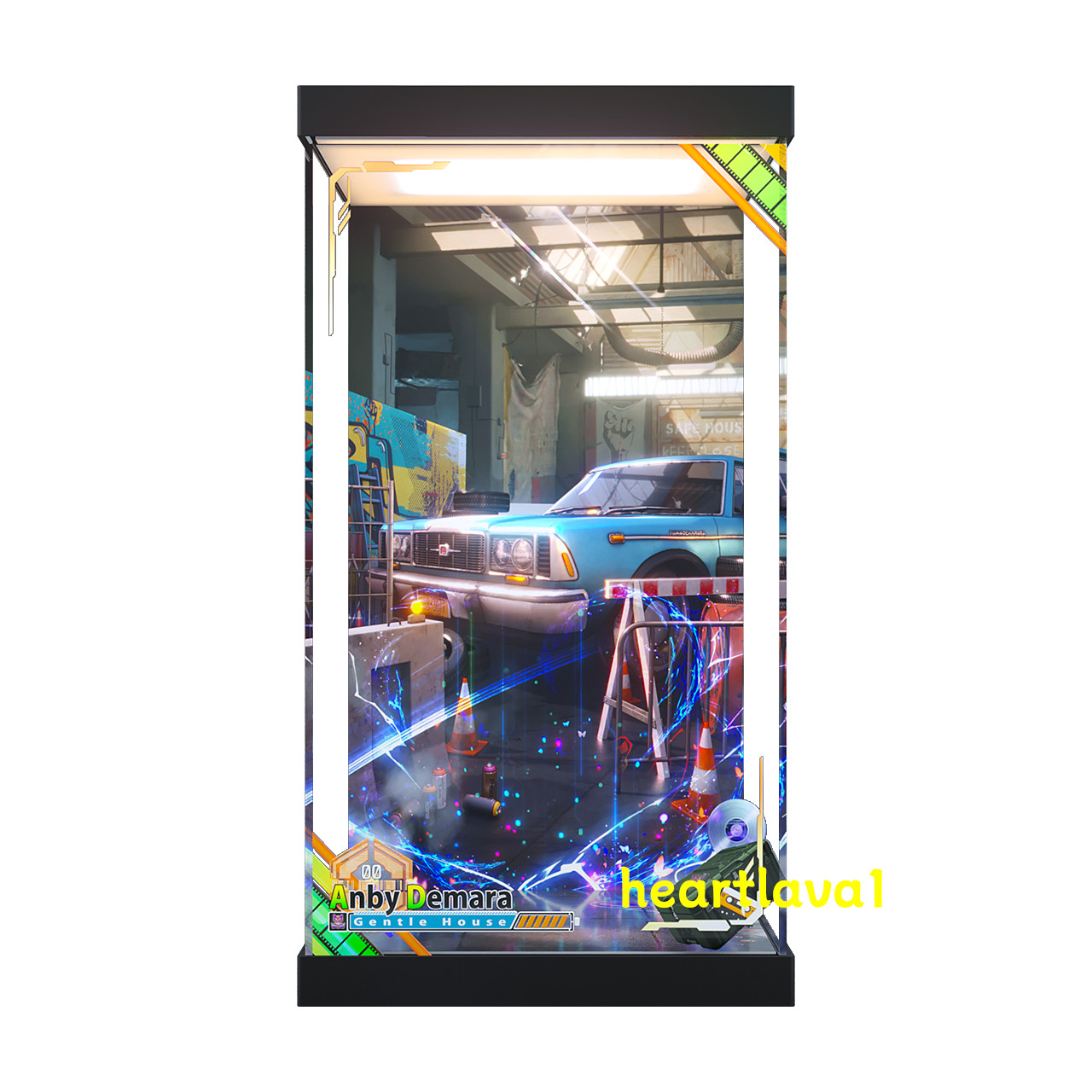 Acrylic Display Box Dustproof Case for 1/7 Zenless Zone Zero Anby Demara Figure