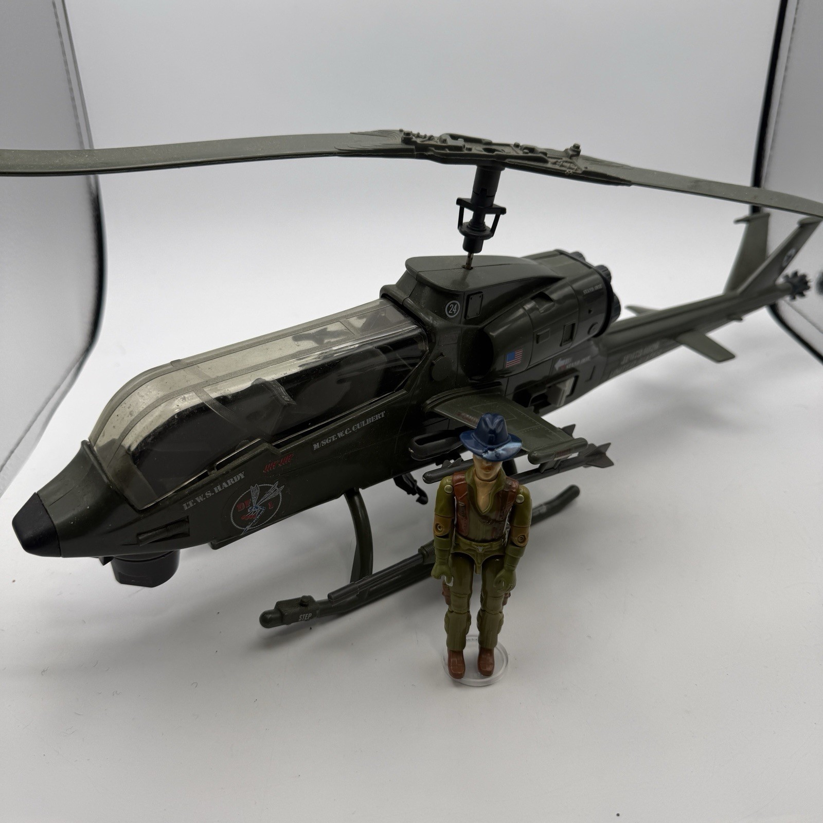 Gi Joe 1983 Dragonfly Complete With Wild Bill And Functioning