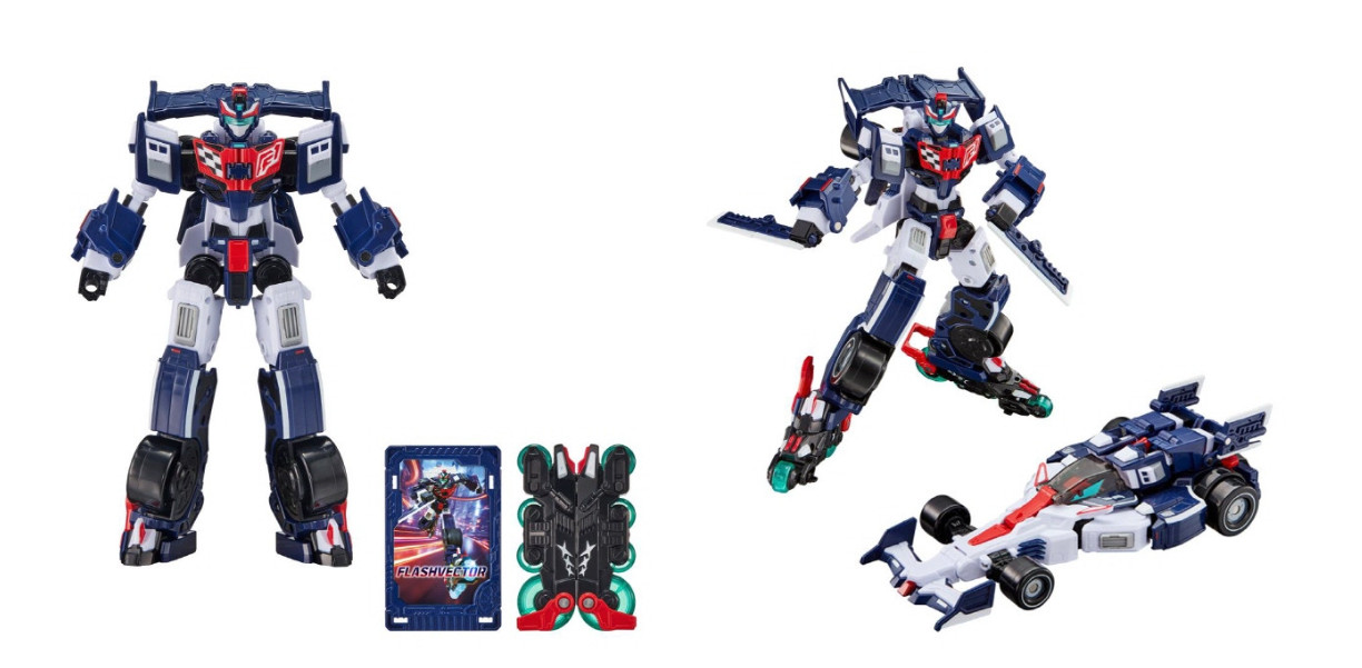 Metal Cardbot S FLASHVECTOR Flash Vector Transforming Robot F1 Formula Car 2025