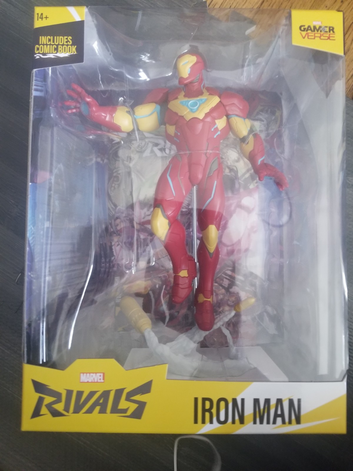 Iron man Marvel Rivals Gamer Verse Mcfarlane Toys With Comic