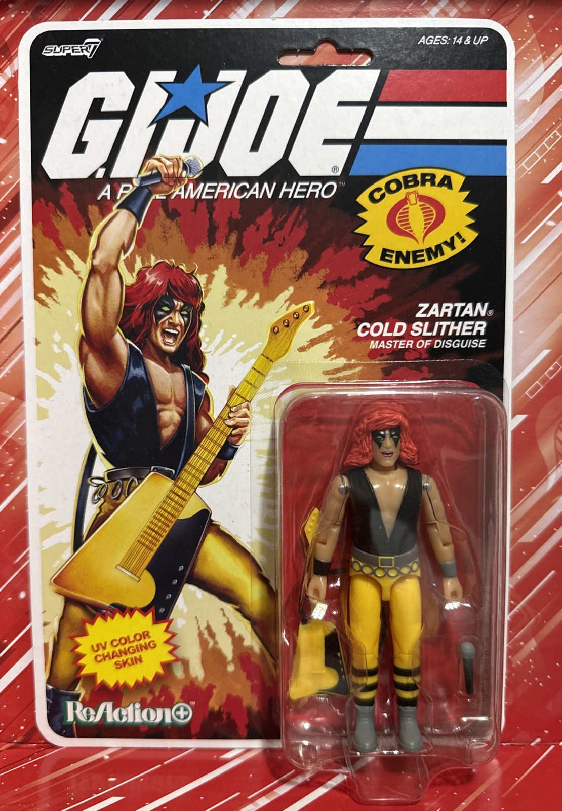 GI JOE SUPER 7 REACTION+ ZARTAN COLD SLITHER (CARTOON COLORS) O-RING WAVE 3
