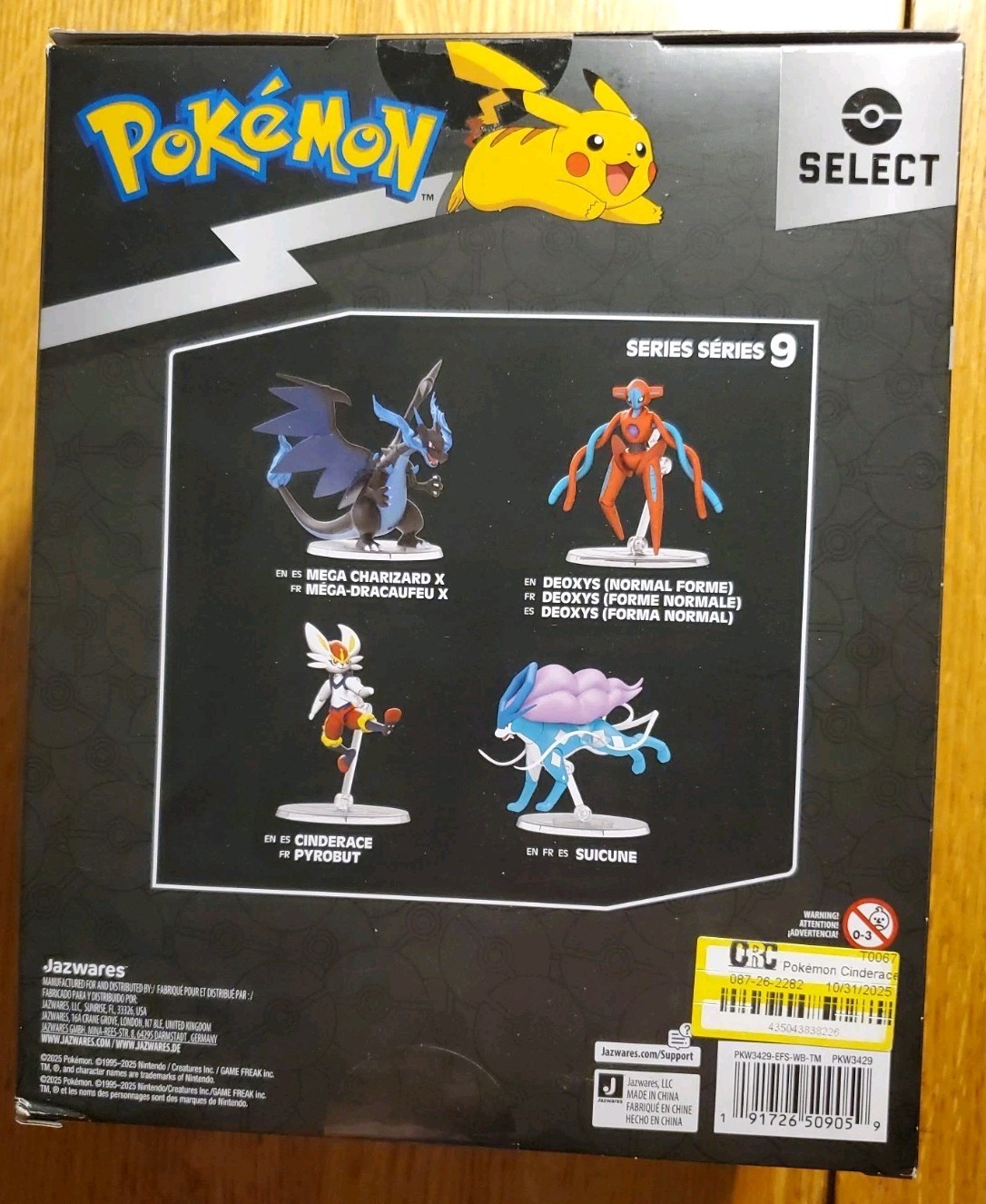 Pokemon Select Cinderace 6” Articulated Action Figure Trainer Team Series