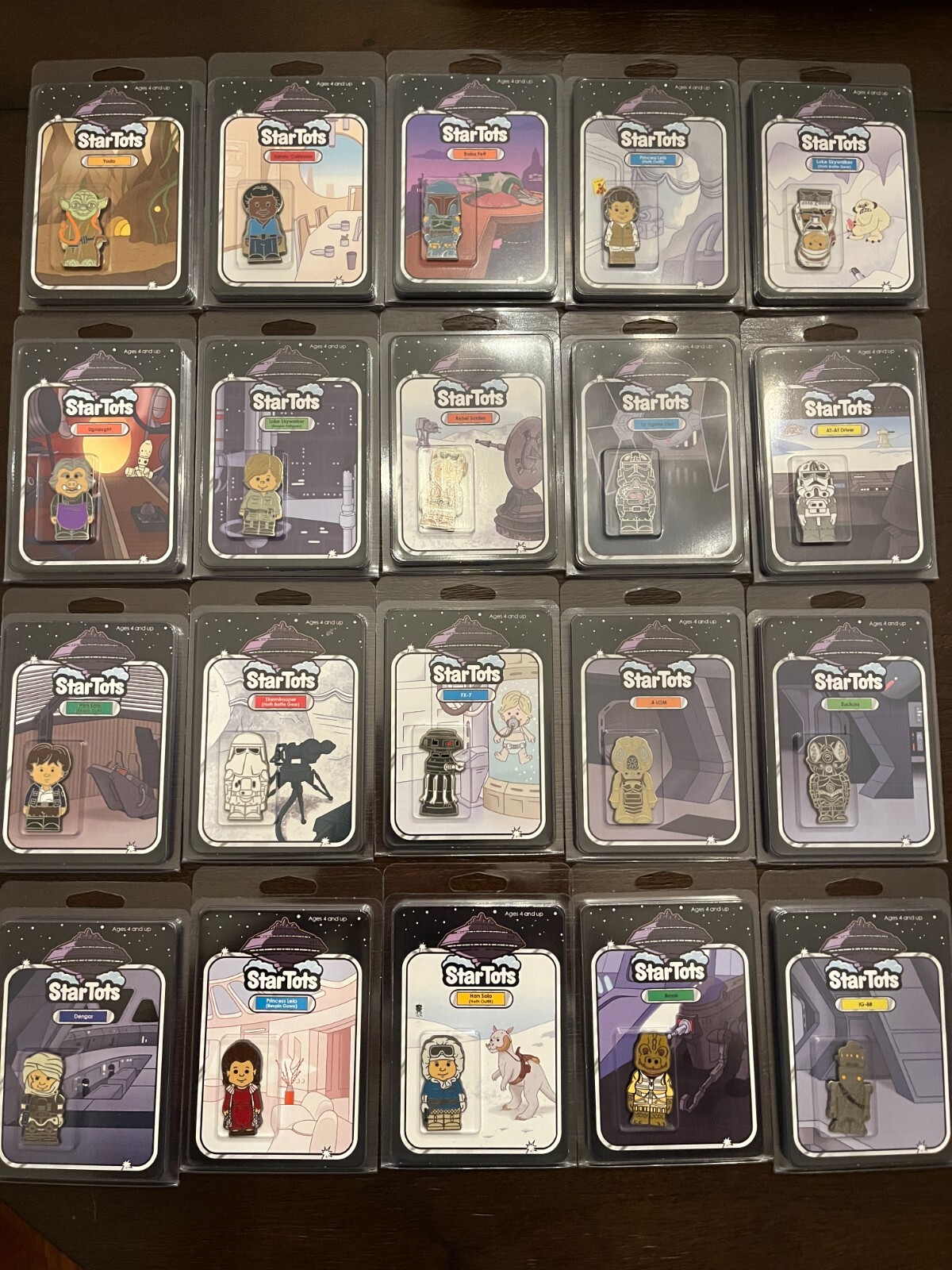 STAR WARS Celebration 2015 Anaheim STAR TOTS Full 20 Set + Store Display Box