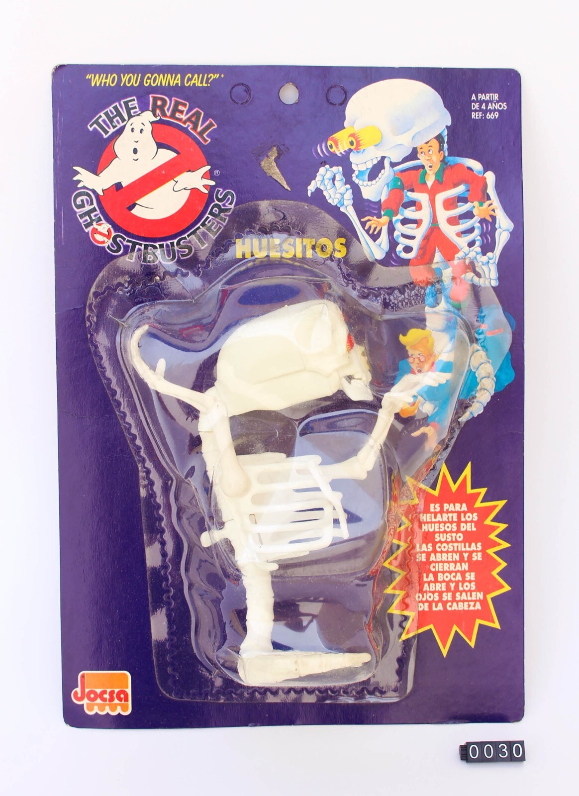 Vintage Real Ghostbusters Huesitos Bad to the Bone Ghost MOC Kenner Jocsa Arg