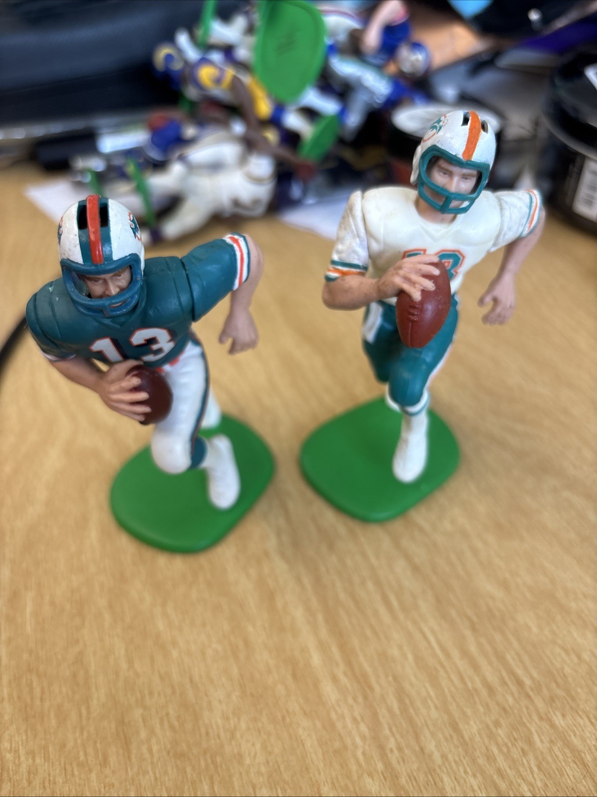 2 Dan Marino Miami Dolphins Starting Lineup Action Figures Loose White & Aqua