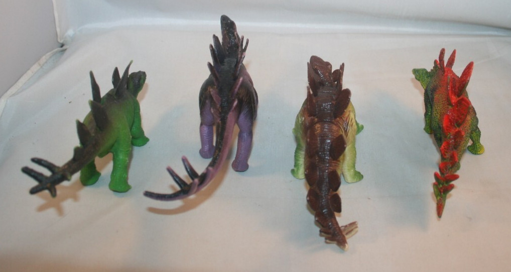 Dinosaurs Action Figures – Stegosaurus 6&Prime; – Lot of 4
