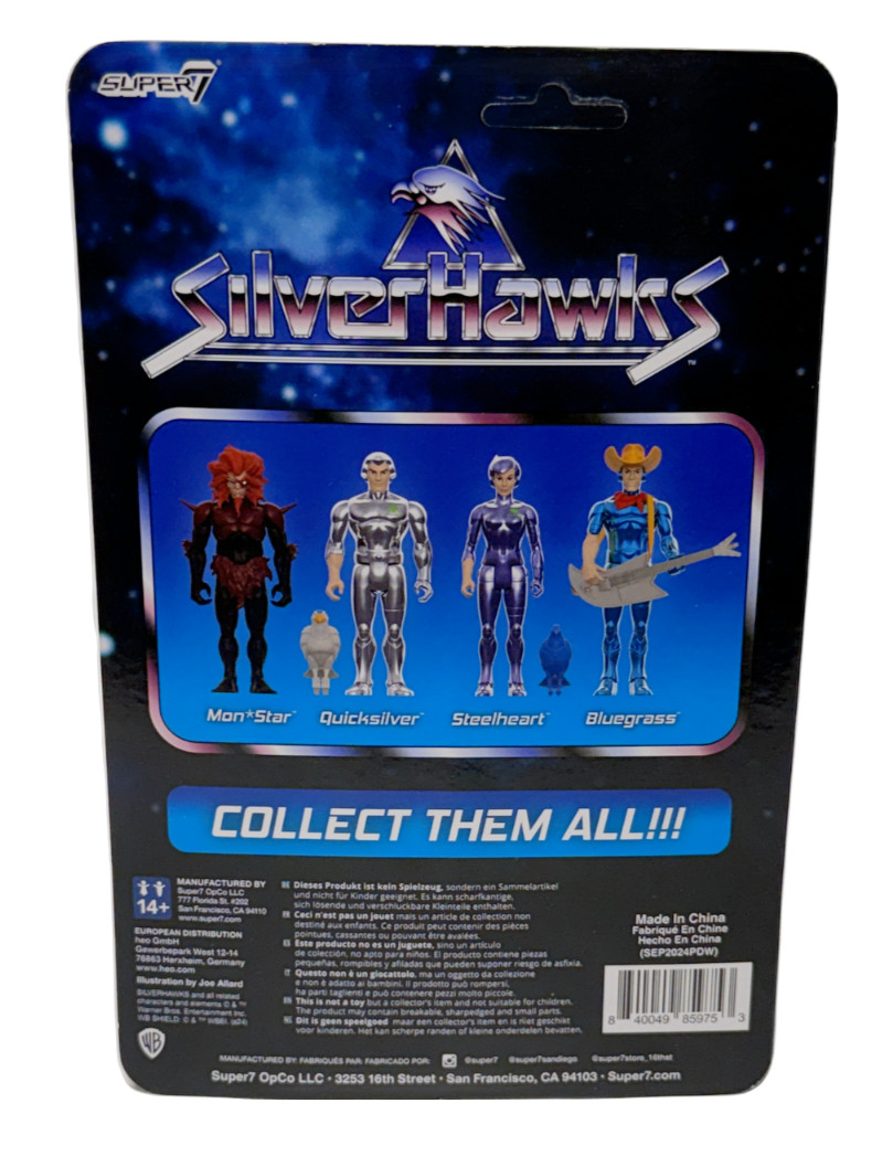 SilverHawks – Quicksilver 3.75&Prime; Figure – 2024 MOC – Super7