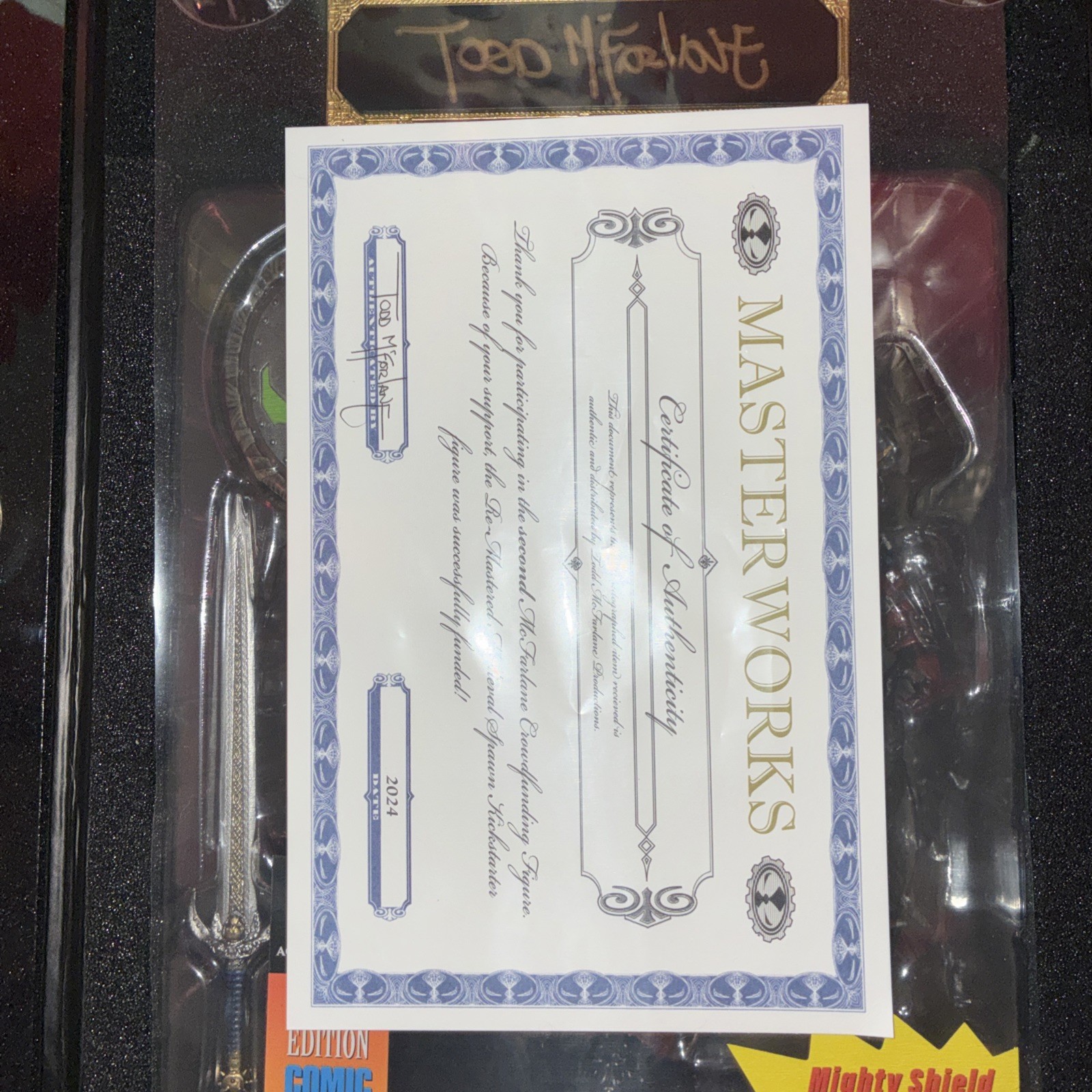 McFarlane Medieval Spawn Classic Blue Autographed Unopened NIB