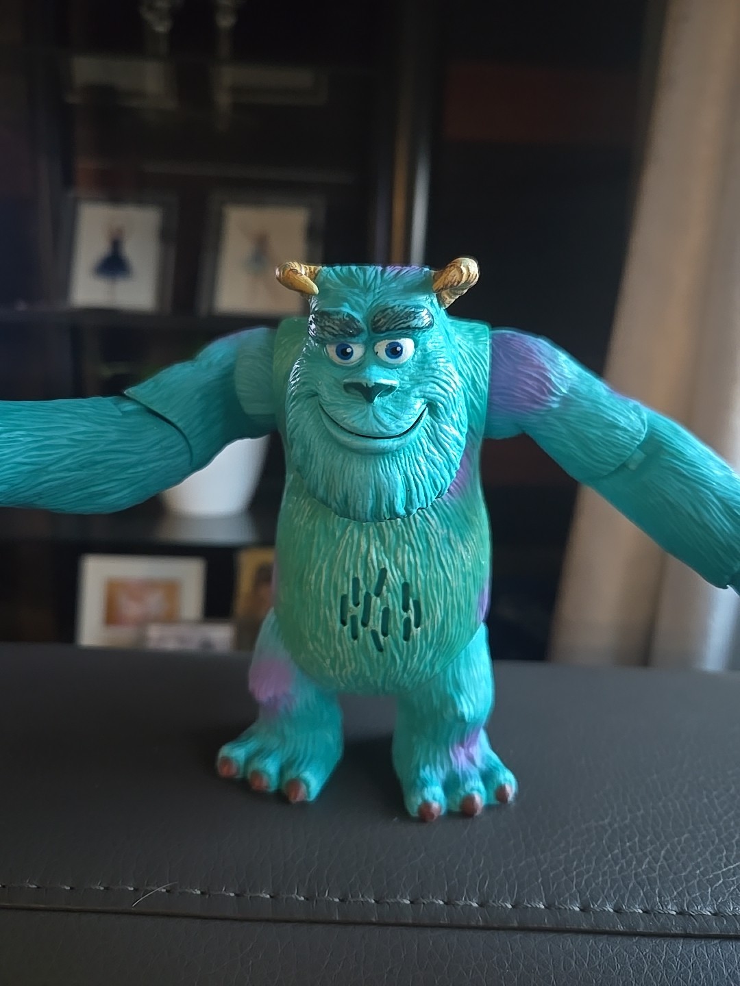 Monsters Inc. 2001 Hasbro Talking Sully Toy Disney Pixar Action Figure Works (S)
