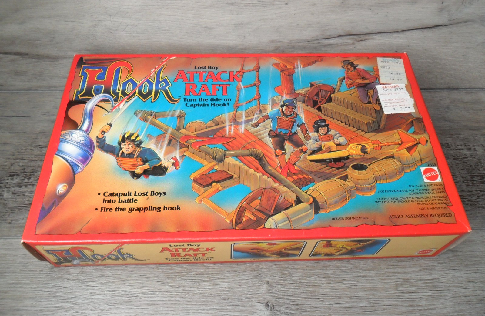 Hook ~ Lost Boy ATTACK RAFT 1991 Mattel 2833 New Sealed RARE Captain Hook