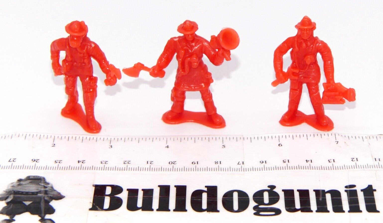 Lot of Miniature Firemen Figure Toy Figurine Fireman Army Men Style