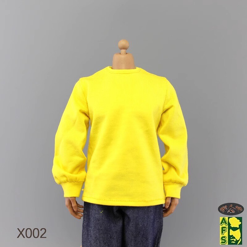 AFS X002 1/6 Male Loose Casual Long Sleeve T-shirt Sweatshirt For 12&Prime; Figures