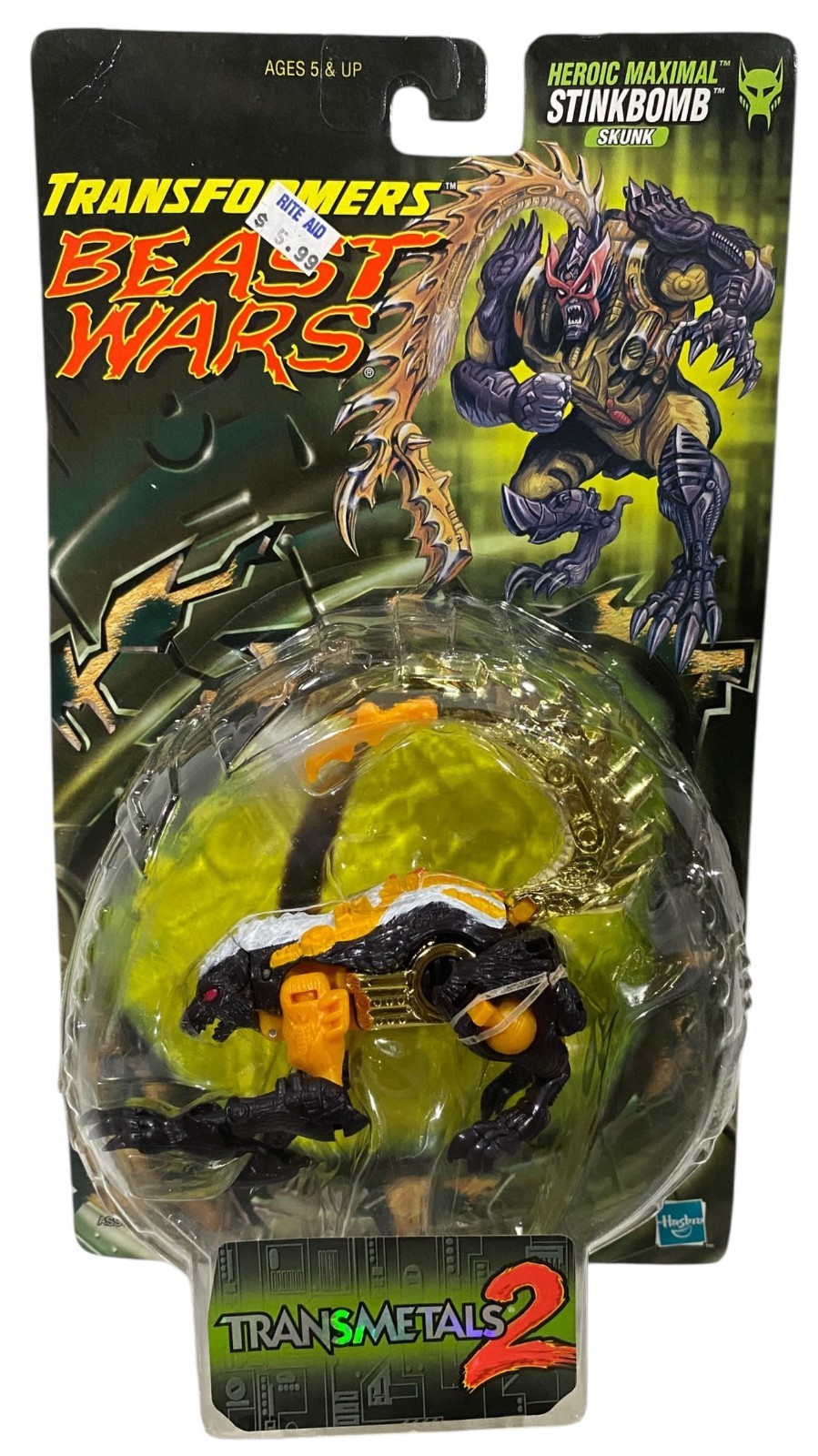 Transformers Beast Wars Transmetals 2 Stinkbomb Vintage 1999 Action Figure NEW