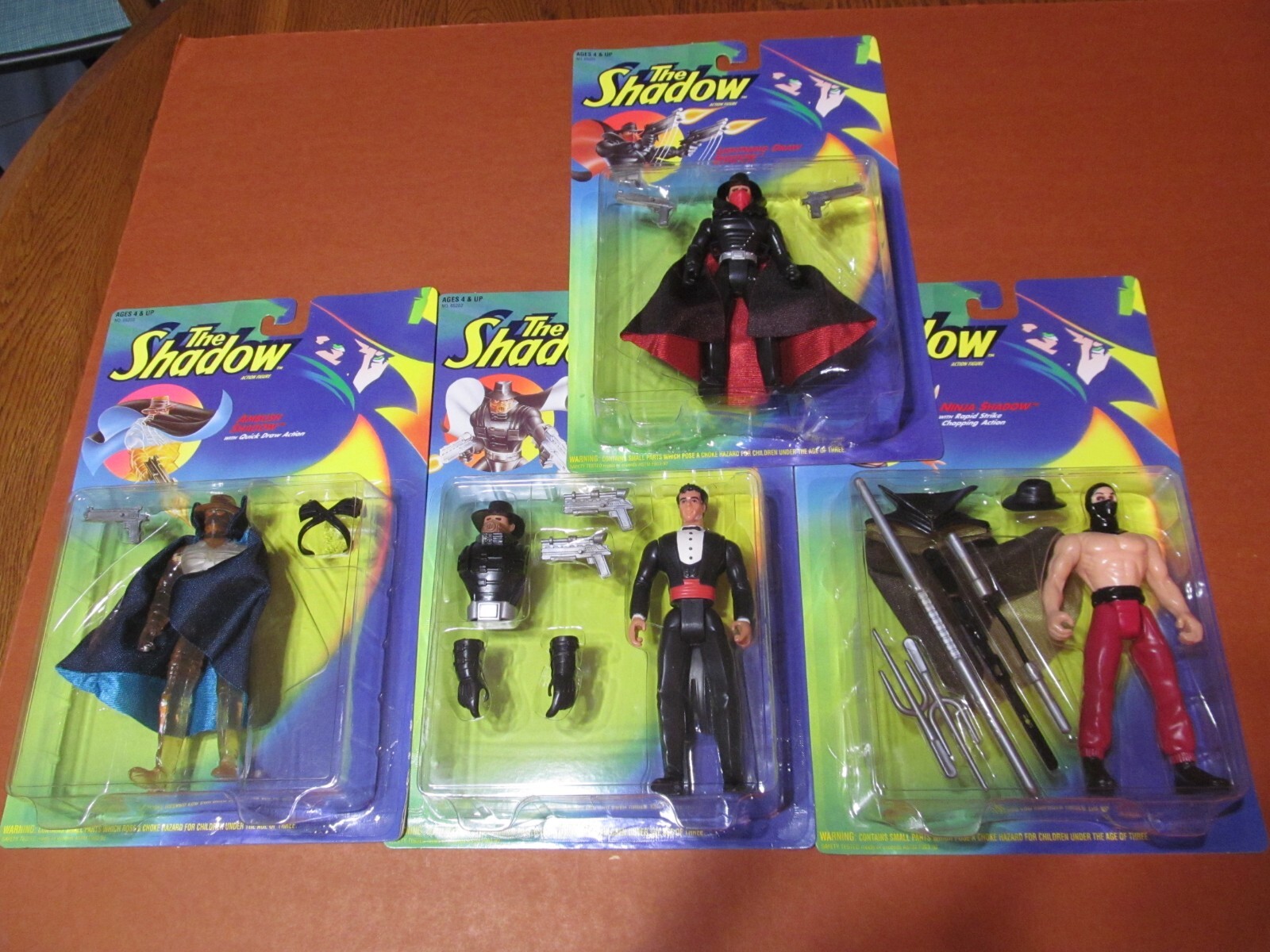 THE SHADOW, KENNER 1994, FOUR DIFFERENT ACTION FIGURES