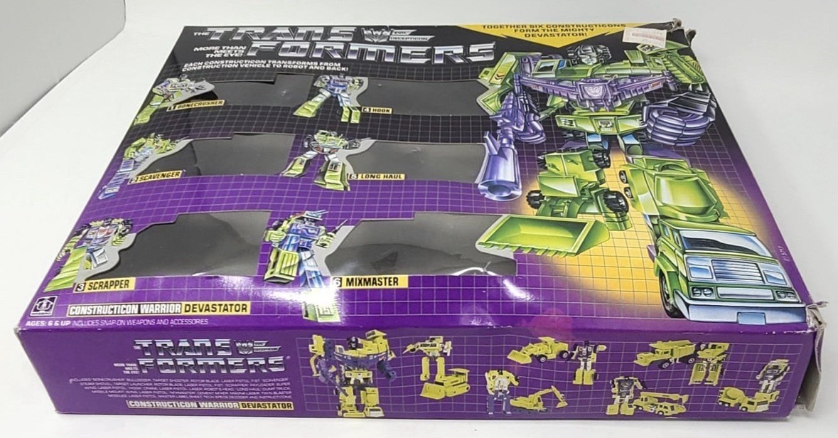 1985 Vintage G1 Transformers Devastator Gift Set W/ Original Box Constructicons