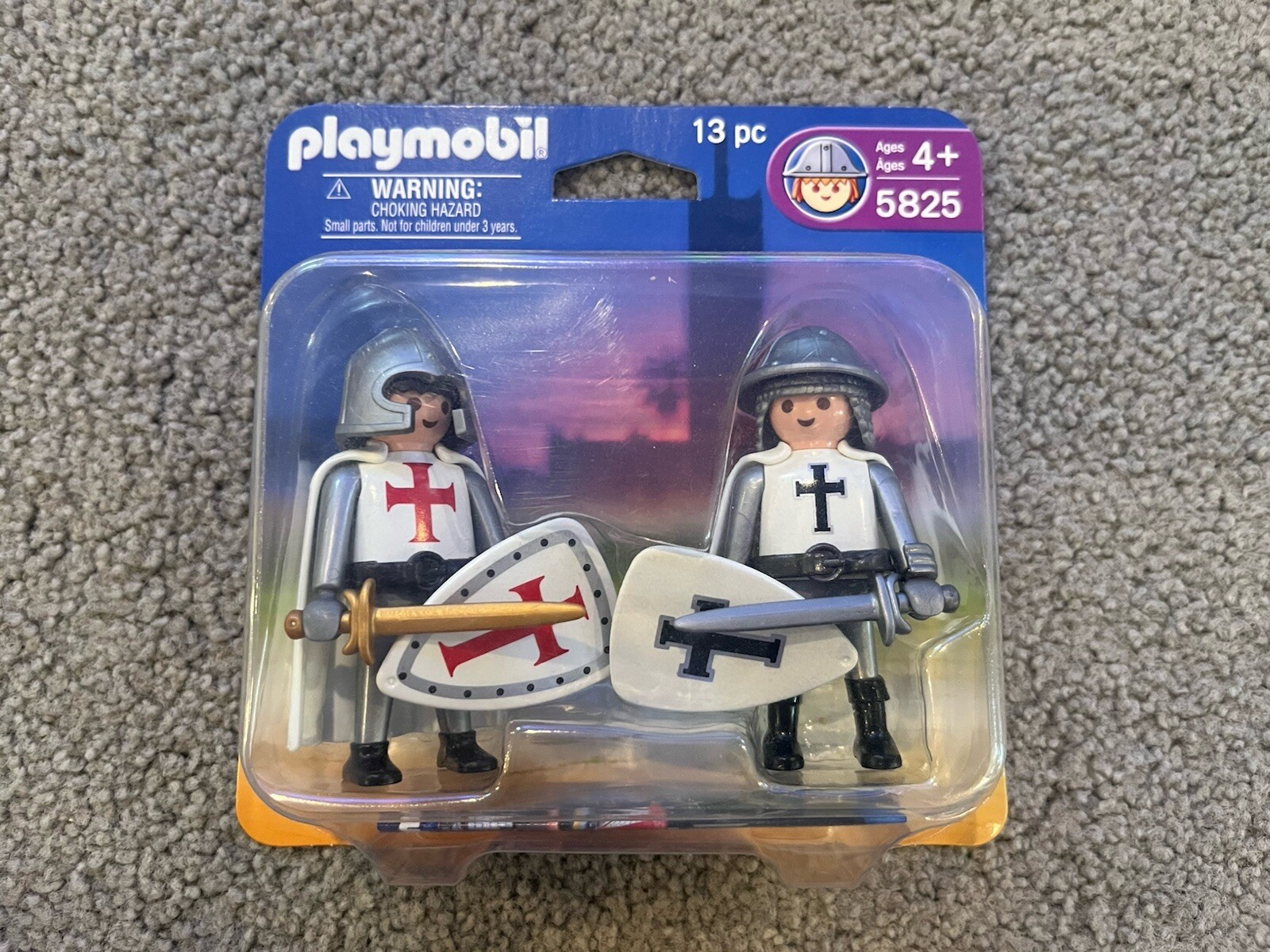 Playmobil Knight Crusaders – 2 Figure Pack With Accessories – #5825 – NEW