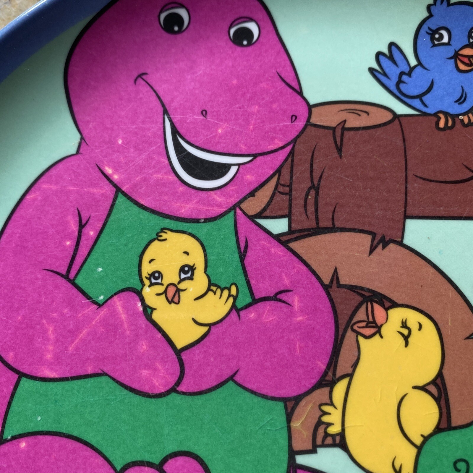 1997 The Lyons Group Barney The Dinosaur Kids Plastic Plate Zak Designs