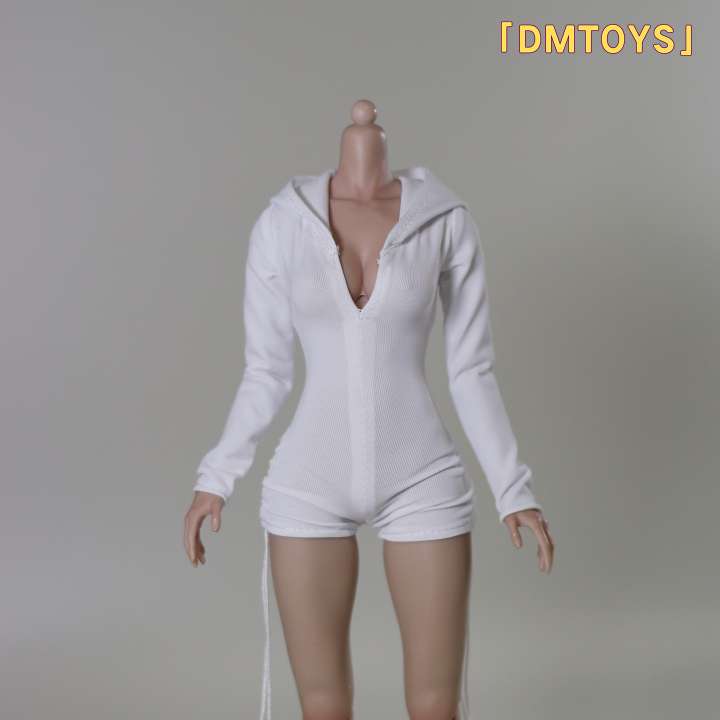 DMTOYS 1/6 Women&rsquo;s Brown Hooded Sports jumpsuit Fit 12 »Female Action Figure Toy