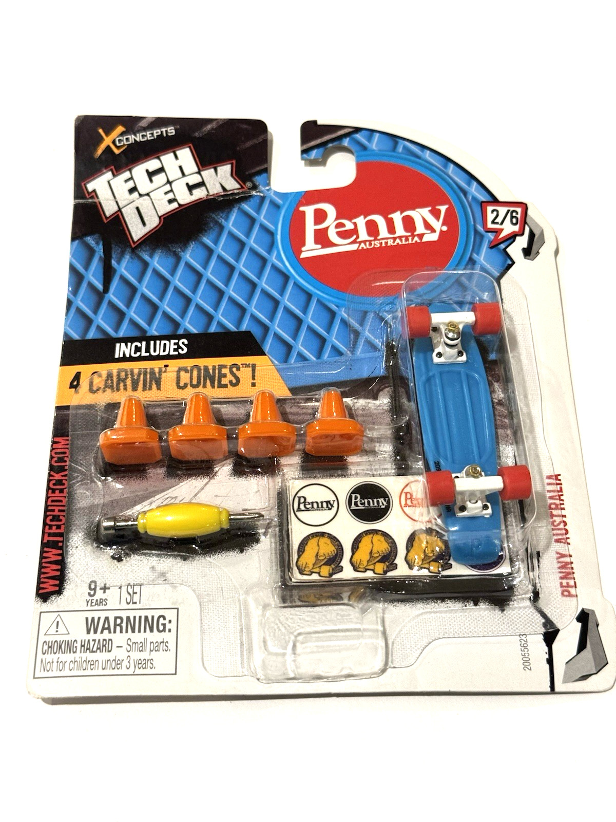 Tech Deck Penny Australia Fingerboard 4 Carvin Cones 96 mm Skateboard NEW READ