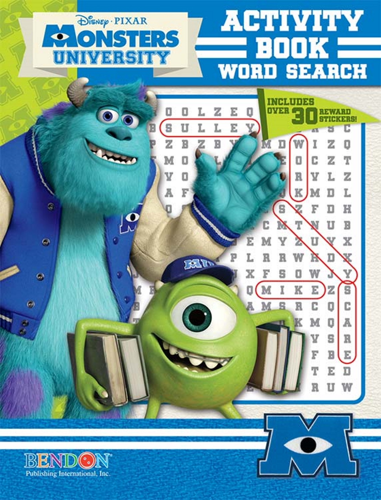 NEW Disney Monsters University 15-Puzzle Word Search Activity Book w/ Stickers