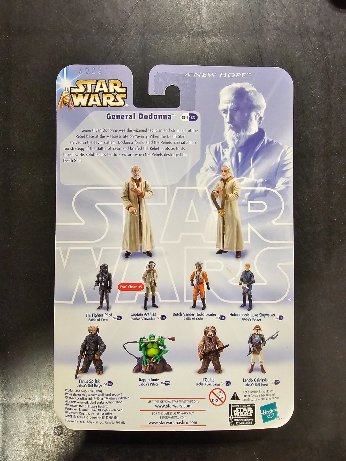 General Jan Dodonna 2004 12 STAR WARS Saga Collection NEW MOC