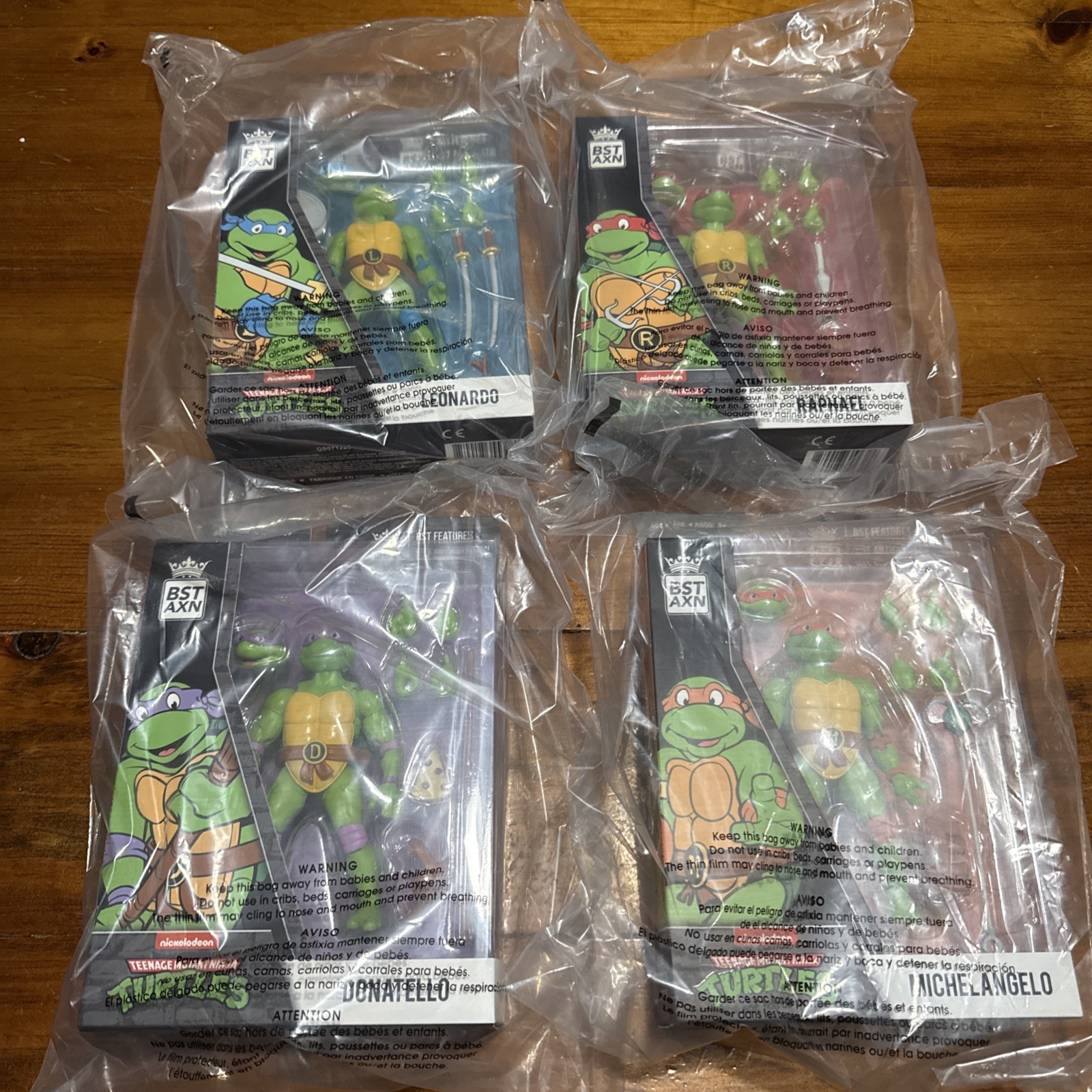 BST AXN Teenage Mutant Ninja Turtles SET OF 4 TMNT The Loyal Subjects NEW