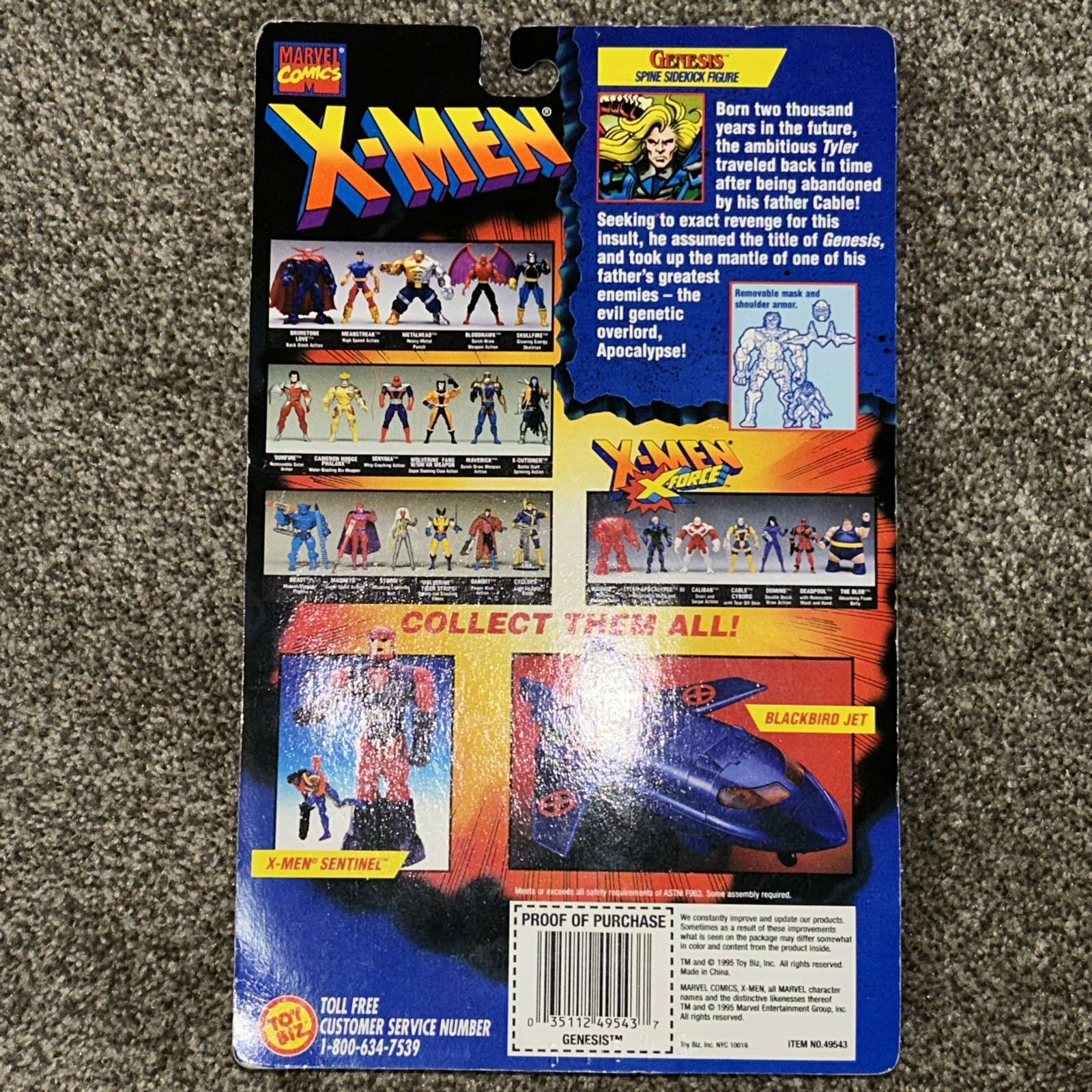 VINTAGE 1995 Toy Biz Genesis Marvel Comics X-Men X-Force Action Figure NIP NM