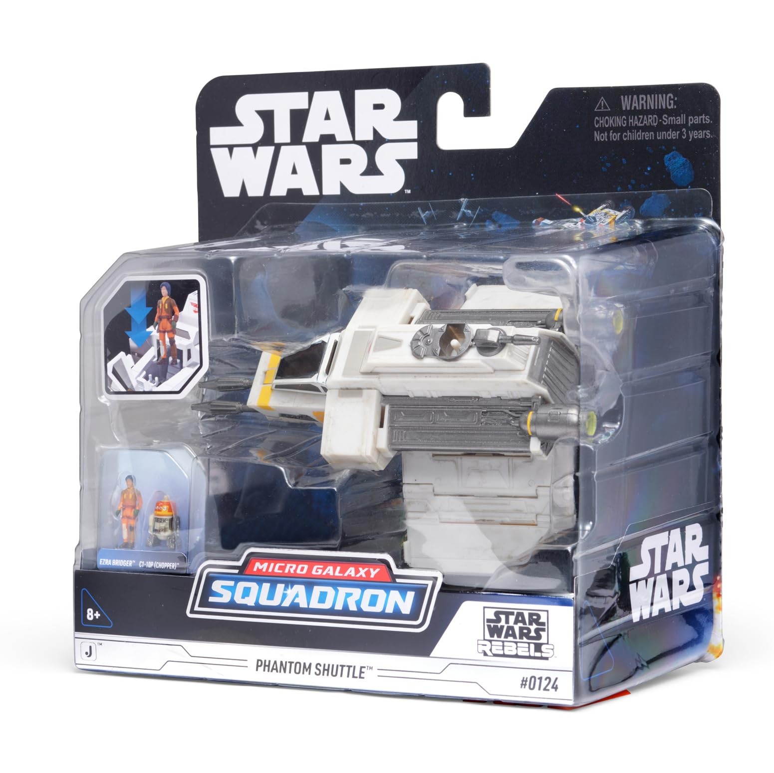 Star Wars Micro Galaxy Squadron Phantom Shuttle – 5-Inch Vehicle with Folding Wi