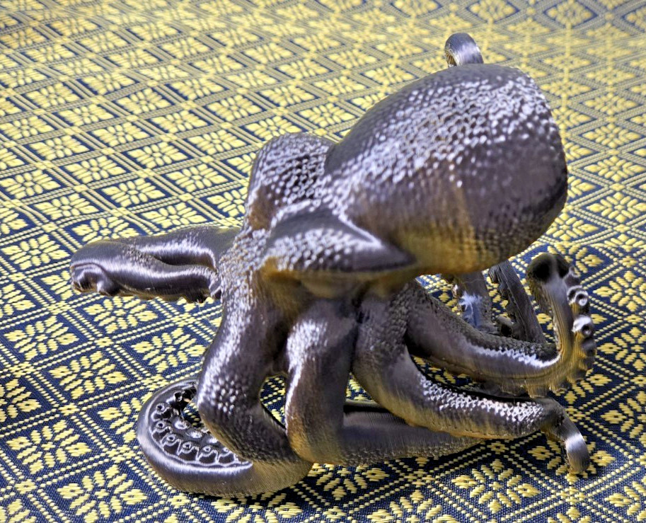 Octopus Tabasco 20z Table Holder Figure 3D Printed Handmade multi-color toy