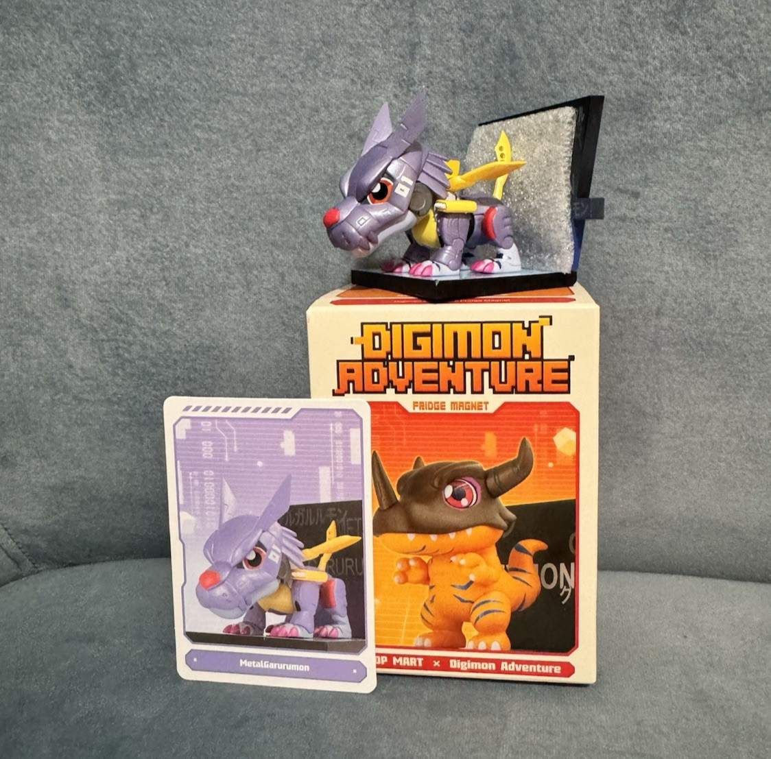 Pop Mart Digimon Adventure Fridge Magnet Figure Unopen Blind Box -Metalgarurumon