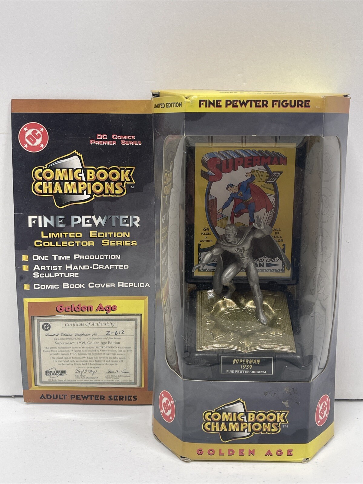 Superman Golden Age with Certificate Of Authenticity Comic Book Champions – NIB