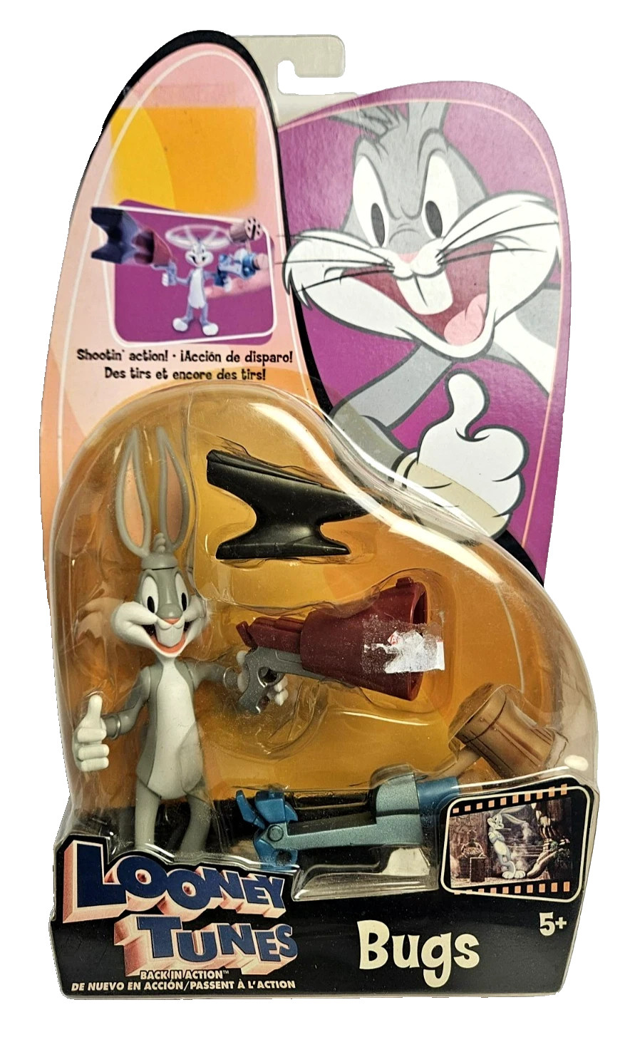 Mattel 2003 Looney Tunes Back in Action Bugs Bugs Bunny Action Figure NEW Dmg Pk