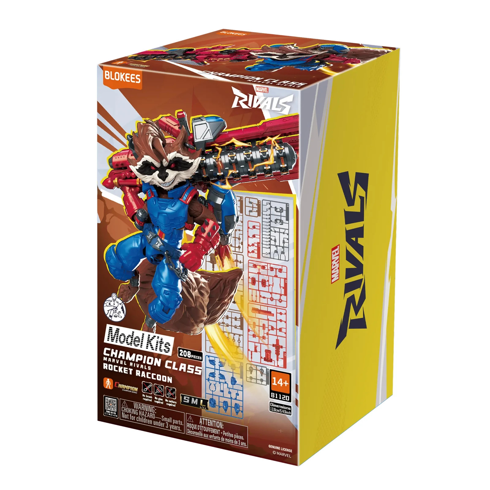 Blokees Champion Class Marvel Rivals Rocket Raccoon Model Kit Action Figure